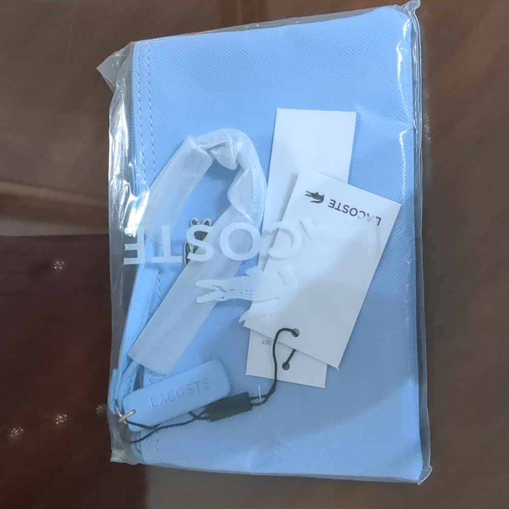 Lacoste Light Blue Wristlet Clutch